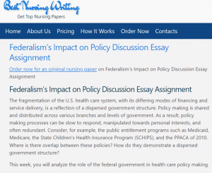 Federalism’s Impact on Policy Discussion Essay Assignment