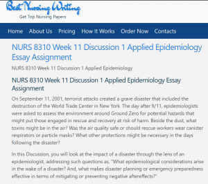 NURS 8310 Week 11 Discussion 1 Applied Epidemiology